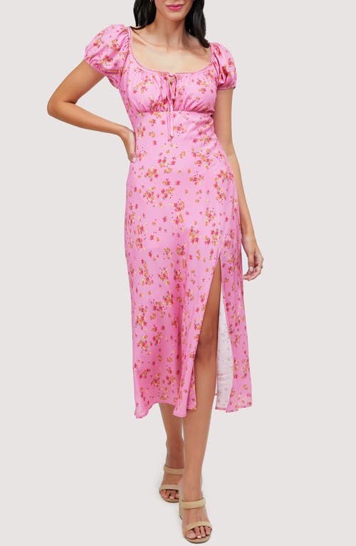 Lost + Wander Love Spell Floral Midi Dress Pink-Floral at Nordstrom,