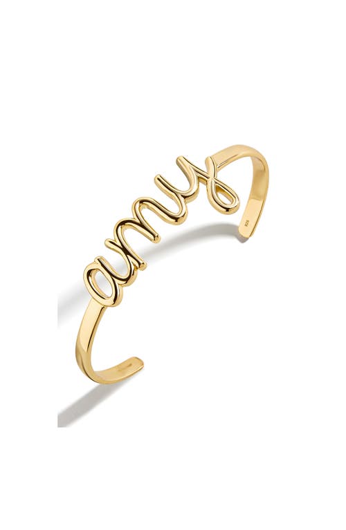 BaubleBar Personalized Nameplate Cuff Bracelet in Gold at Nordstrom