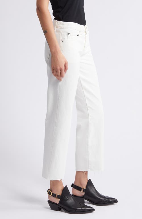 Shop Askk Ny Ankle Straight Leg Jeans In Ivory