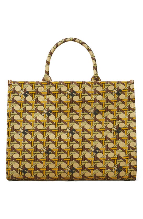 Tory Burch Ella Circular Knit Tote In Tan Basket Weave ModeSens