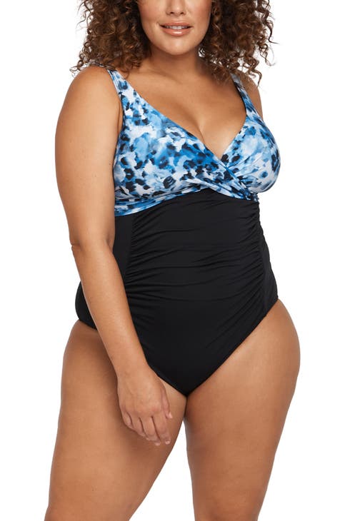 aqua green plus size swimsuits