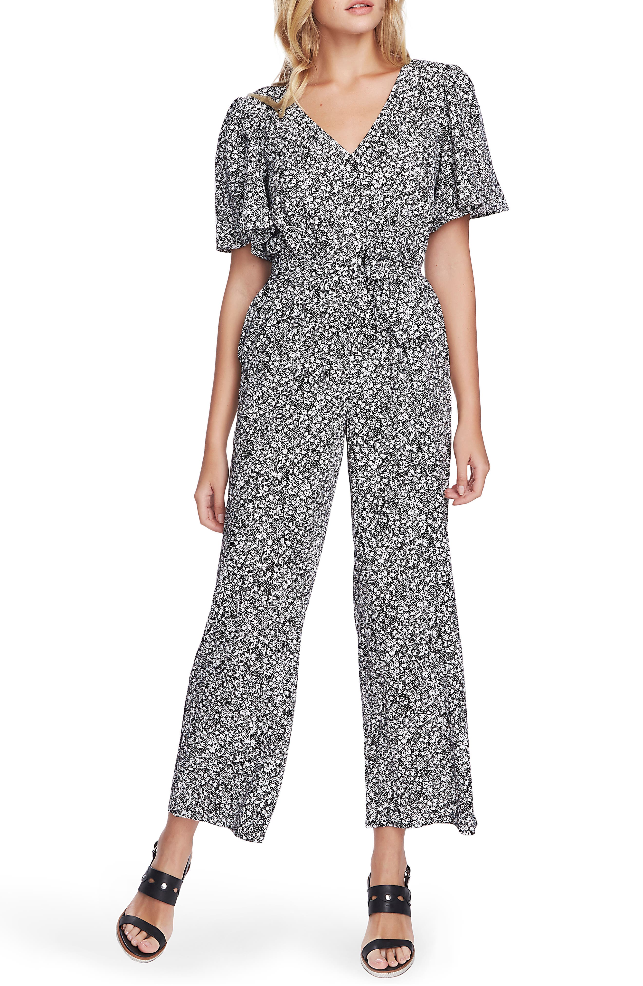 1 state floral jumpsuit