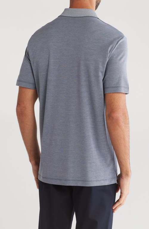 Theory Short Sleeve Polo In Baltic/white