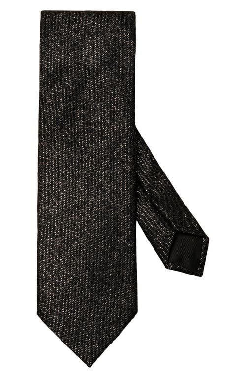 Eton Glitter Wool Blend Tie in Black at Nordstrom