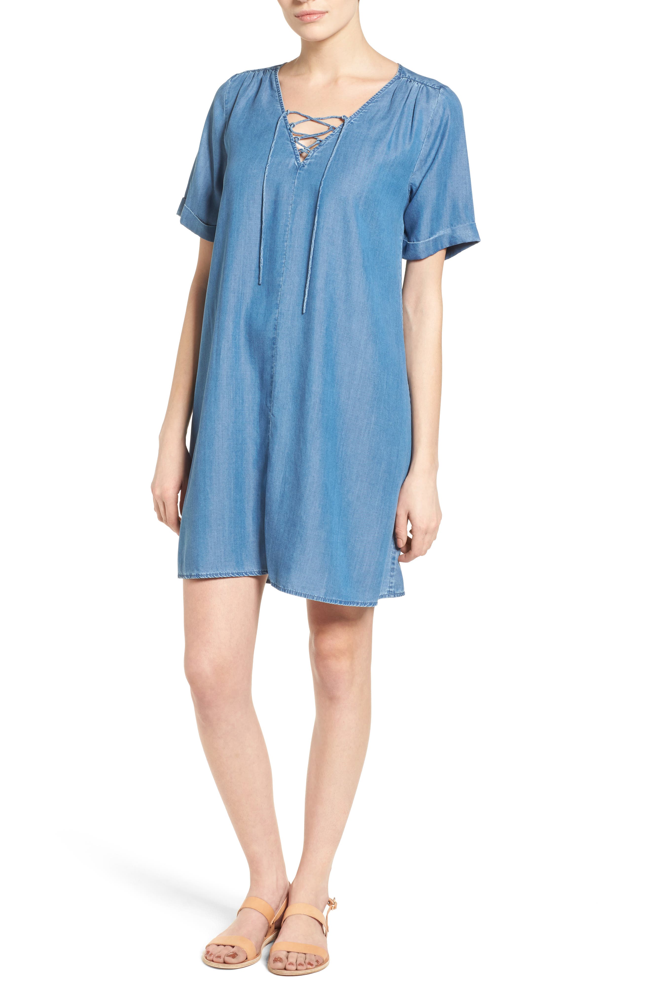 lucky brand chambray dress