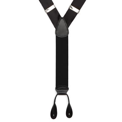 Nordstrom Shop Formal Satin Suspenders, Size One Size - Black
