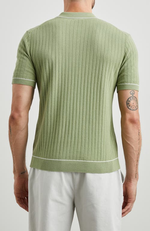 Shop Rails Hardy Rib Cotton Polo In Arugula