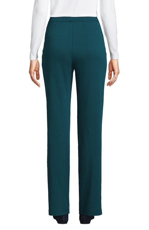 Shop Lands' End Sport Knit High Rise Pants In Evening Teal