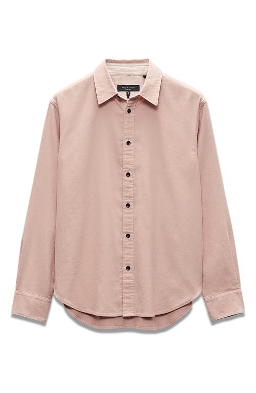 Shop Rag & Bone Finch Corduroy Button-up Shirt In Rosepink