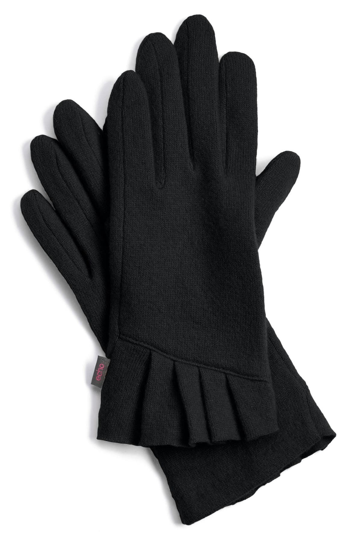 Echo 'Touch - Pleated Cuff' Wool Blend Gloves | Nordstrom