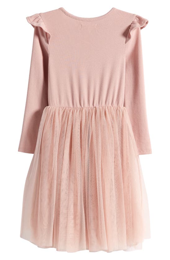 TUCKER + TATE TUCKER + TATE KIDS' RUFFLE LONG SLEEVE DRESS