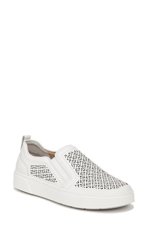 Kimmie Perforated Suede Slip-On Sneaker in White