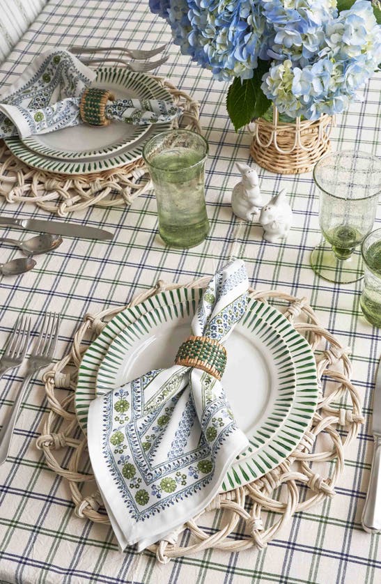 Shop Juliska Sitio Stripe Salad Plate In Basil