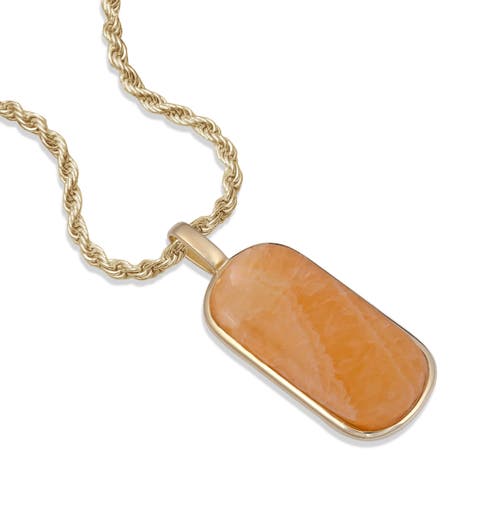 Luvmyjewelry Yellow Lace Agate Tag In 14k Yellow Gold Plated Sterling Silver In 14kt Gold Vermeil On Sterling