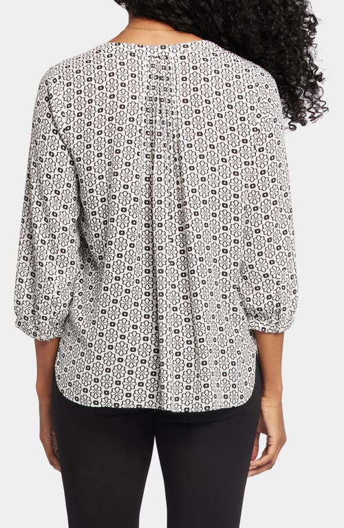 Shop Nydj Pintuck Blouse In Thalia