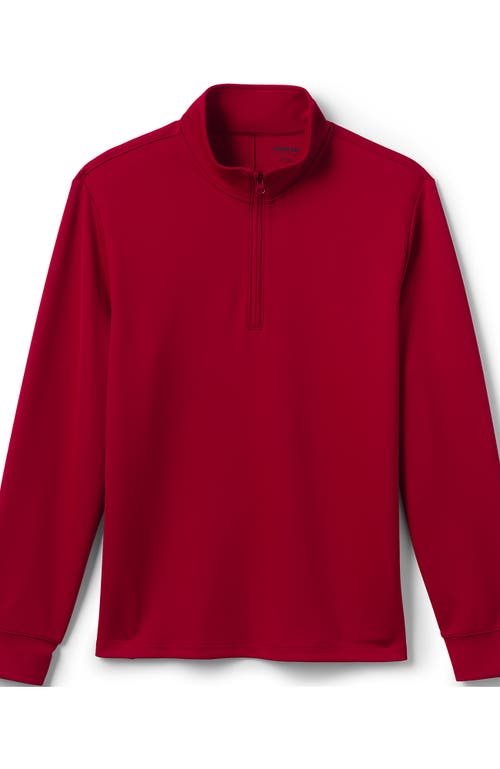 Lands' End School Uniform  Quarter Zip Pullover In Red