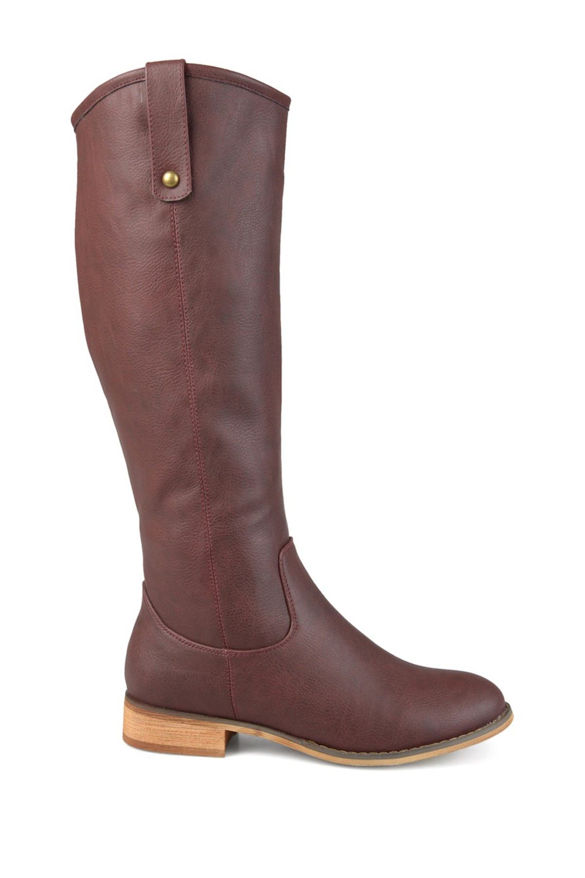 Journee Collection Taven Mid Calf Boot In Dark Red4