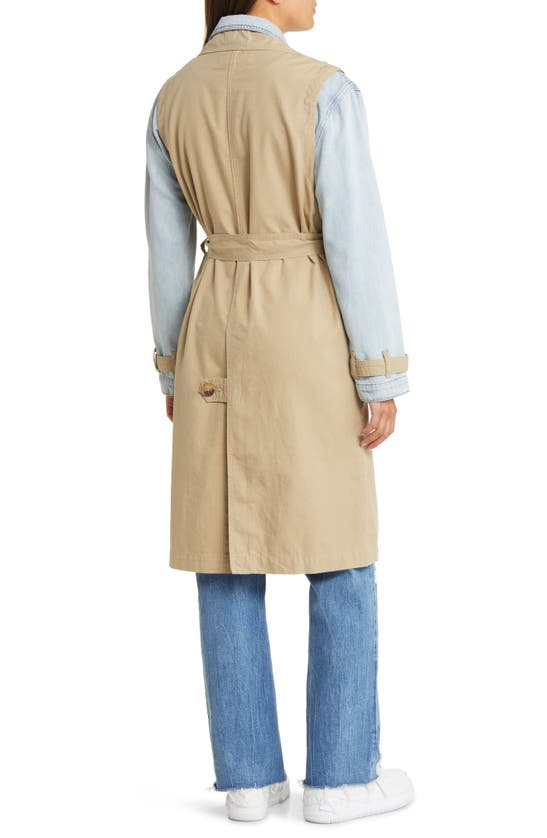 Shop Blanknyc Denim & Twill Trench Coat In First Row