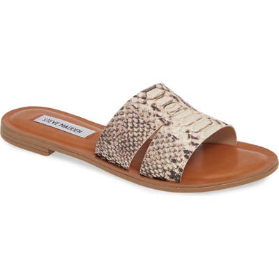 Steve Madden Alexandra Slide Sandal- Beige