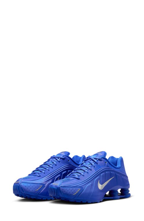 Shop Nike Shox R4 Sneaker In Racer Blue/metallic Silver