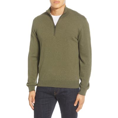 French Connection Regular Fit Half Zip Sweater, Green