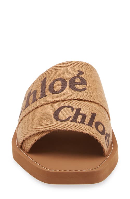 Shop Chloé Woody Slide Sandal In 2y4 Dark Tan