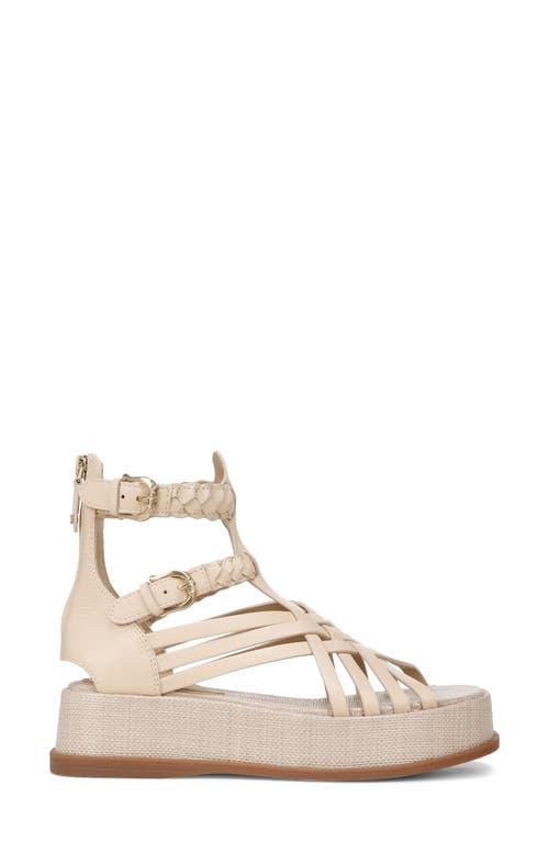 Shop Sam Edelman Nicki Ankle Strap Platform Sandal In Linen