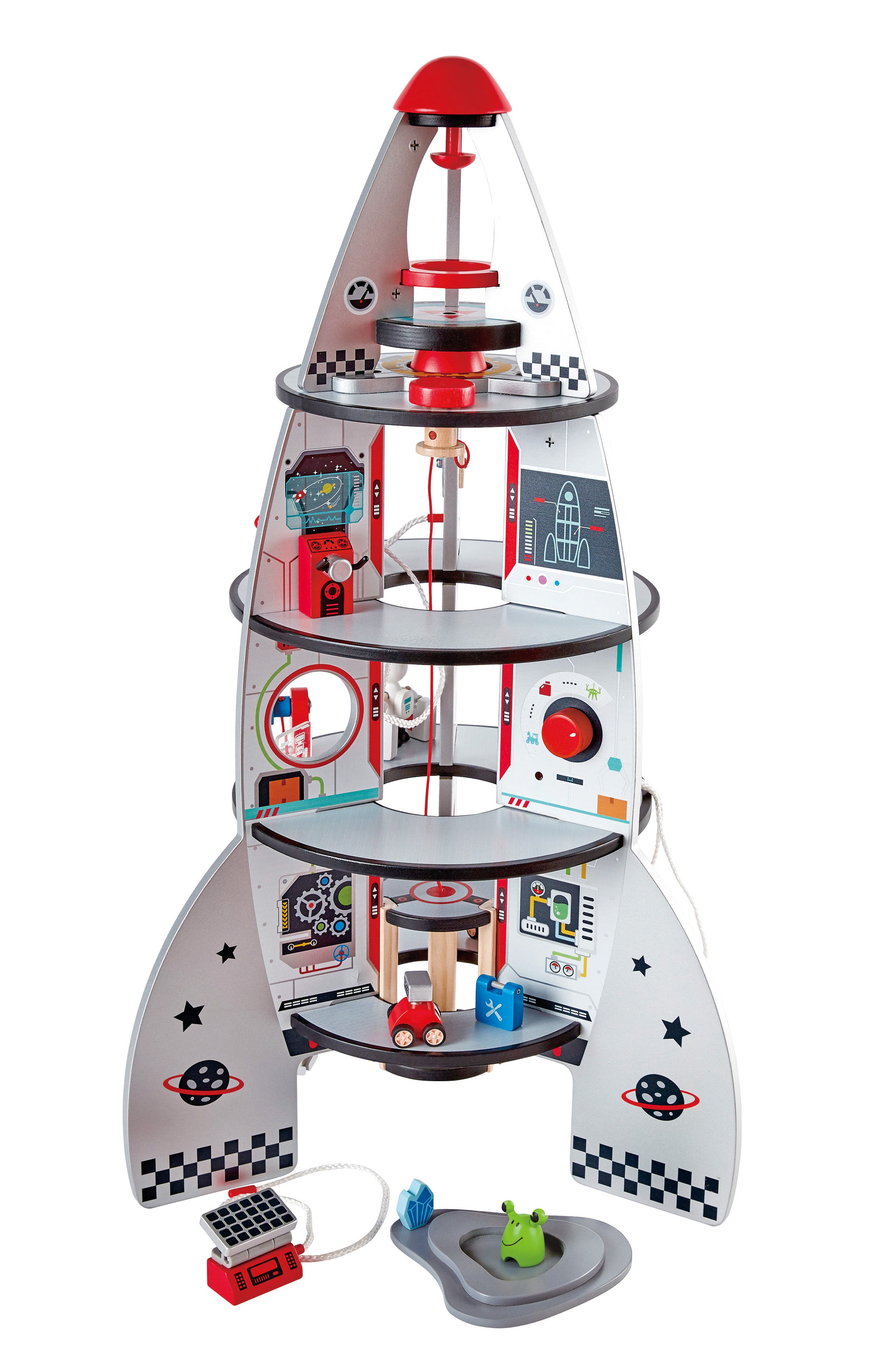 hape wooden space rocket