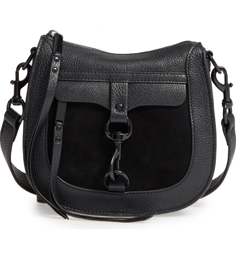 Rebecca Minkoff Dog Clip Leather & Suede Saddle Bag (Nordstrom ...