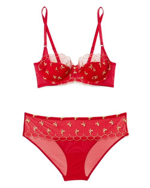Adore Me Bettie Contour Balconette Bra In Dark Red