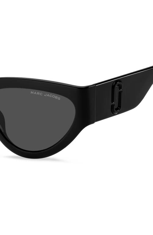 Shop Marc Jacobs 57mm Cat Eye Sunglasses In Black/grey