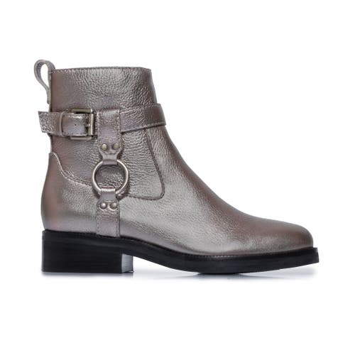 Shop Bernardo Footwear Tyra Moto Bootie In Gunmetal