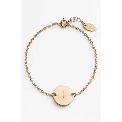 Nashelle 14K-Gold Fill Initial Disc Bracelet