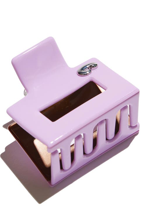 Midi Box Claw Clip in Brown/lilac