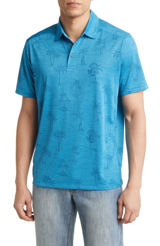 Tommy Bahama Palm Coast Palmera Islandzone® Recycled Polyester Polo In Blue Allure