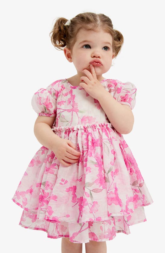 Shop Bardot Kids' Lucia Blooms Floral Dress In Pink Bloom