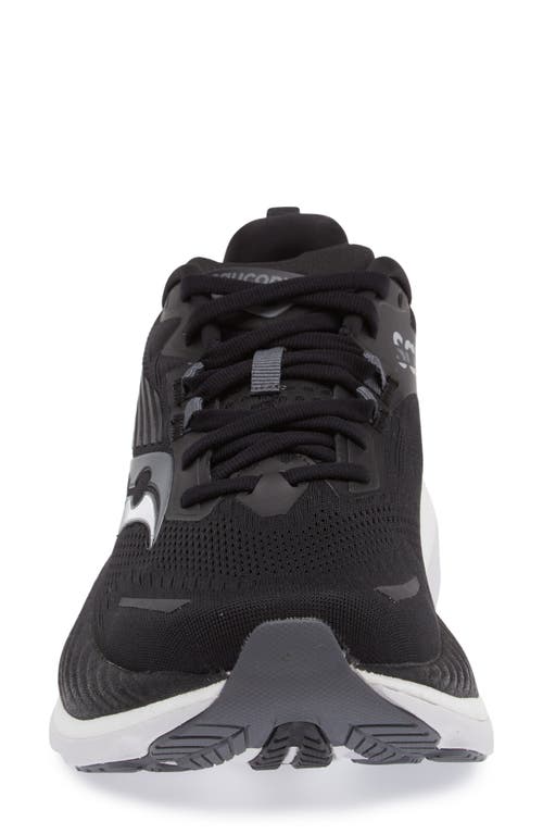 Saucony Hurricane 24 Running Shoe In Black/carbon