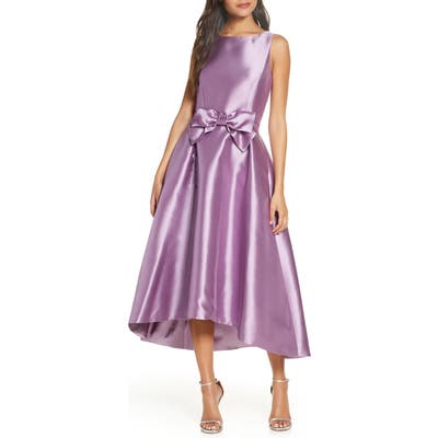 Tahari Mikado High/low Gown