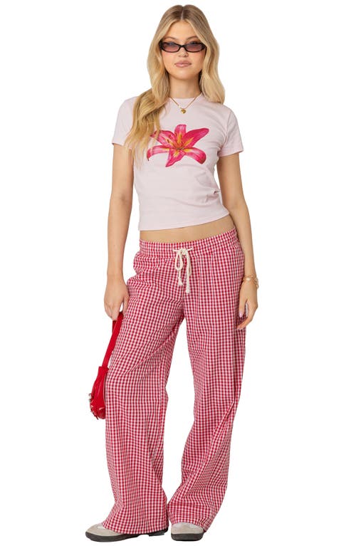 Edikted Daylily Baby T-shirt In Light-pink
