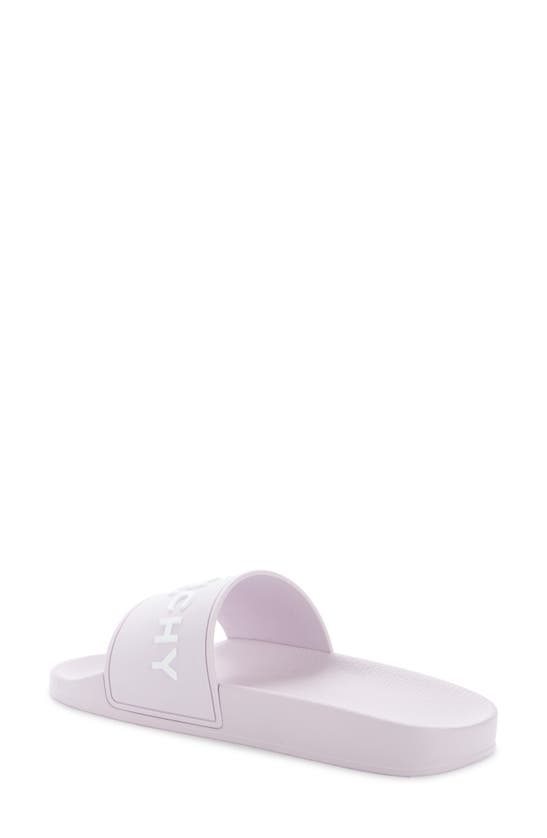 Shop Givenchy Logo Slide Sandal In Soft Lilac