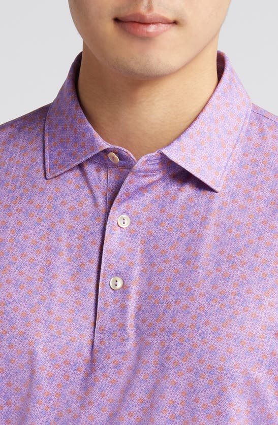 Shop Peter Millar Citrus Smash Performance Jersey Polo In Dragonfly