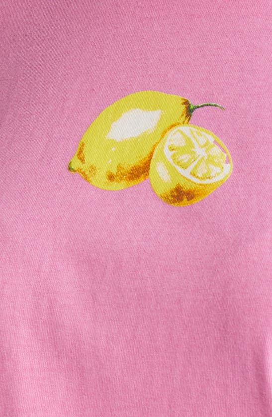 Shop Vinyl Icons Lemons Cotton Graphic Baby Tee In Pink