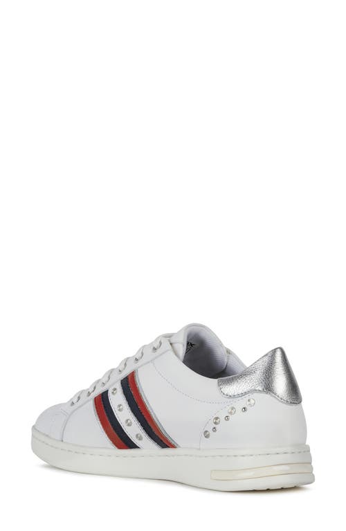 Shop Geox Jaysen Low Top Sneaker In White/silver