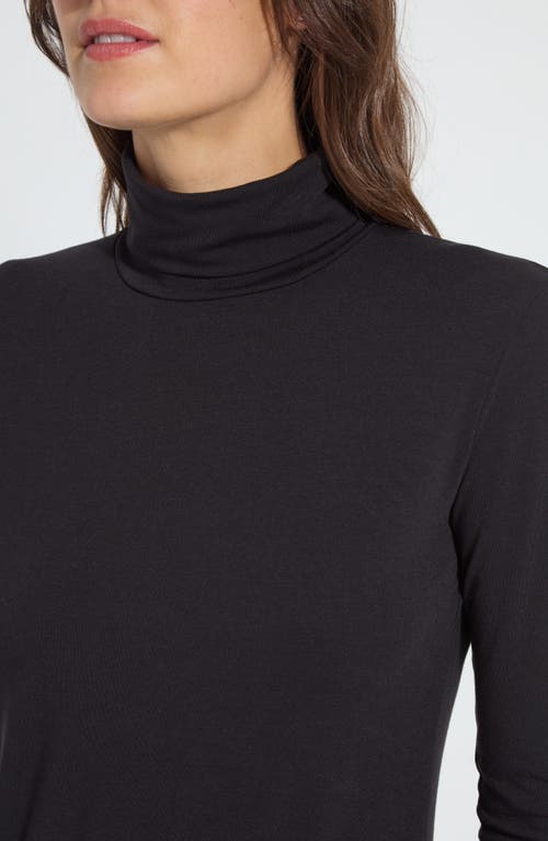 Lyssé Essential Long Sleeve Turtleneck Top In Black