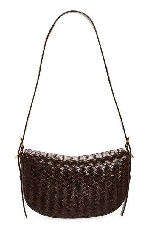 & Other Stories Steve Braided Leather Shoulder Bag In Brown Medium Dusty