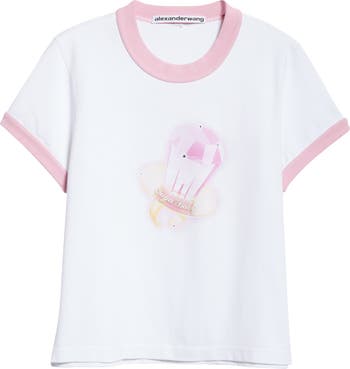 Sugar Baby Shrunken Ringer Graphic T-Shirt