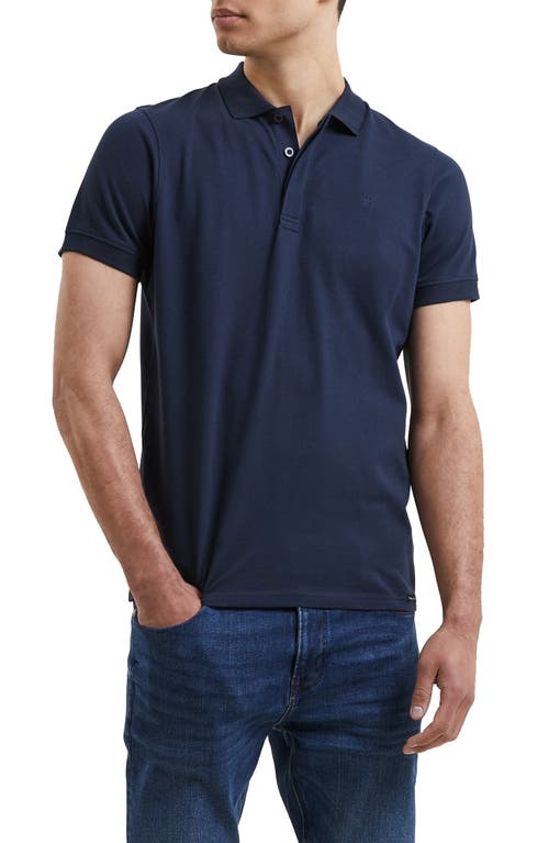 Shop French Connection Danaforth Stretch Cotton Piqué Polo In Blue Nights