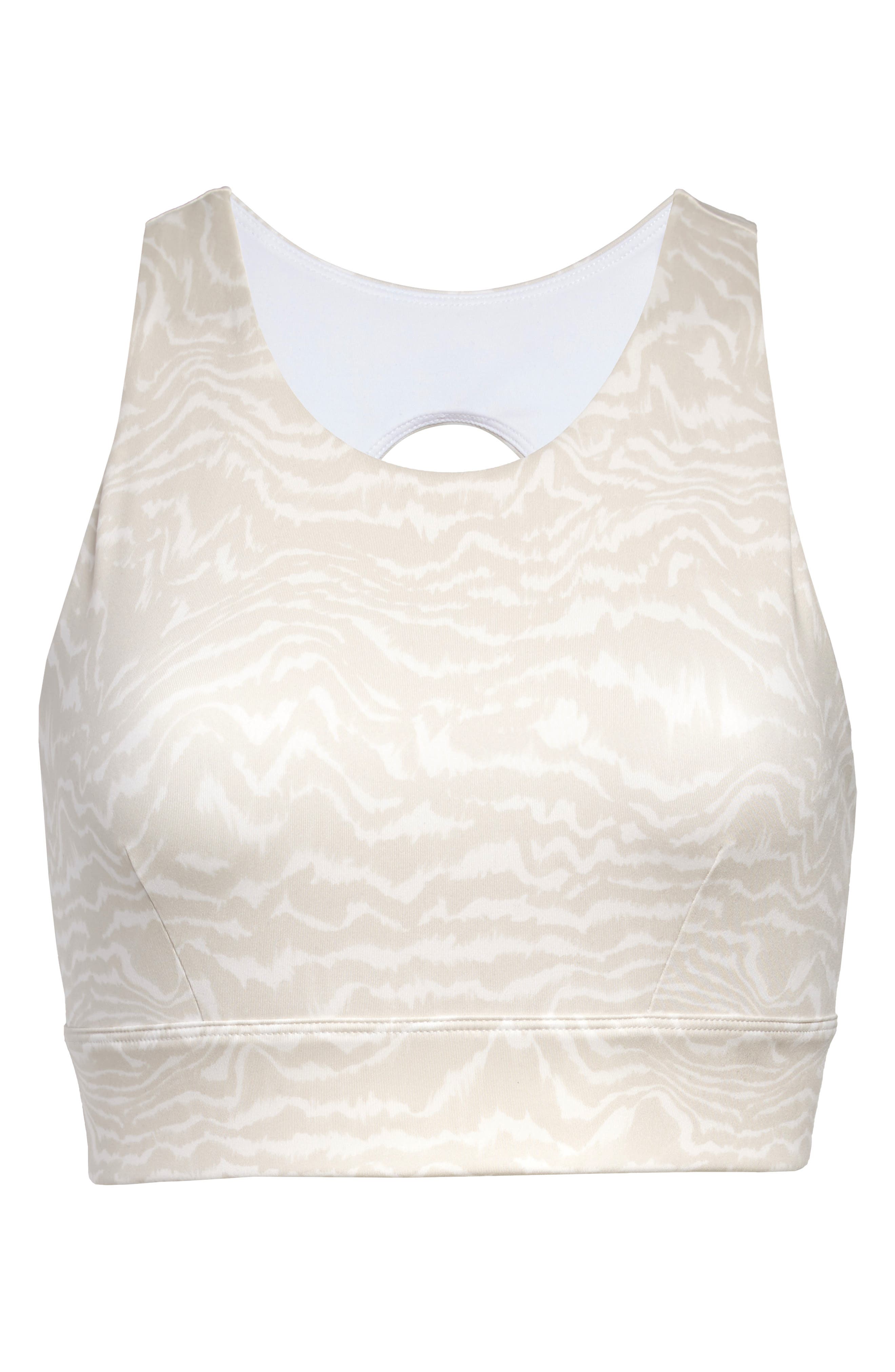 white longline sports bra