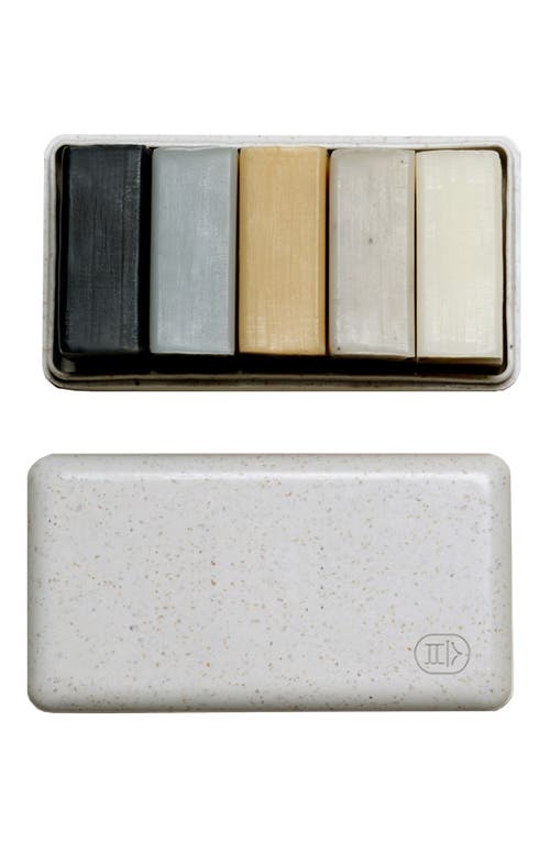 5-Pack Travel Soap Case in White Multi