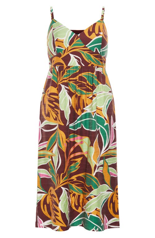 Shop City Chic Jez Floral Maxi Sundress In Opulent Foligae